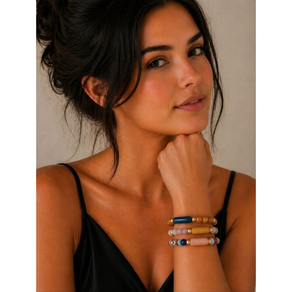 Plunder Multicolor Beaded Bracelet Set of 3 - NIP